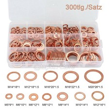 300x Kupferringe Dichtring