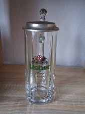 Glas Bierkrug mit Deckel