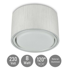 LED Aufbaustrahler Aufbauleuchte Deckenleuchte Aufputz Aufbauspot Alu 8W 230V