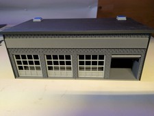 H0 HO 1:87 Gebäude LKW Garage 4fach dgrgr Bausatz (8)