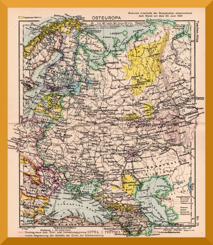Osteuropa landkarte von 1944 - von, 1944+