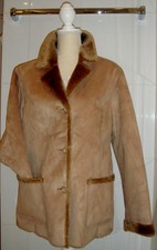 Julia S. Roma   Winter - Jacke Kunstfell  Fake fur   Hellbraun   40 - 42 NEU