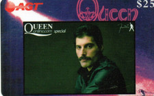 China : schöne Telefonkarte : Queen Freddie Mercury, Brian May, Roger Taylor/ 52