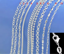 Damen Halskette 925 Silber – 40–75cm – 10 Modelle – Silberkette Auswahl Schmuck