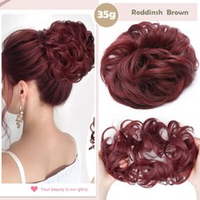 Dick Messy Dutt Haarverlängerung Lockig Scrunchies Bun Haarteil Wie Echthaar DE