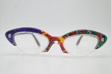 Vintage Brille PROKSCH S A7 Mehrfarbig Schwarz Halbrand Brillengestell