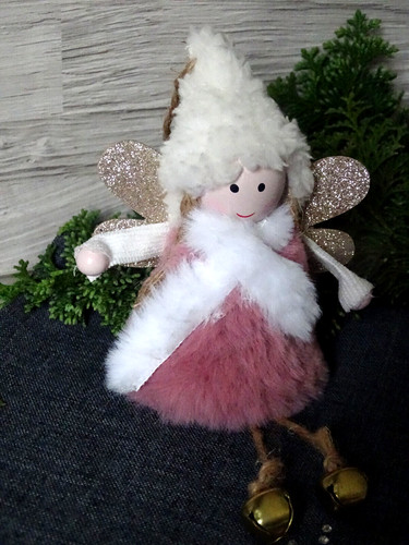 Baumschmuck--Engelchen-rosa/we