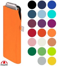 Doppler Regenschirm Damen Taschenschirm Carbonsteel Slim leicht flach einfarbig
