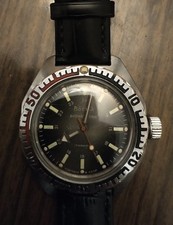 Vostok Wostok Amphibia Uhr Udssr 1970/80 Handaufzug Neues Lederarmband