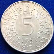 BRD: 5  DM 1951 "D"