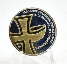 10 Euro Silber BRD Dt. Gesellschaft zur Rettung Schiffbrüchiger Goldapplikation