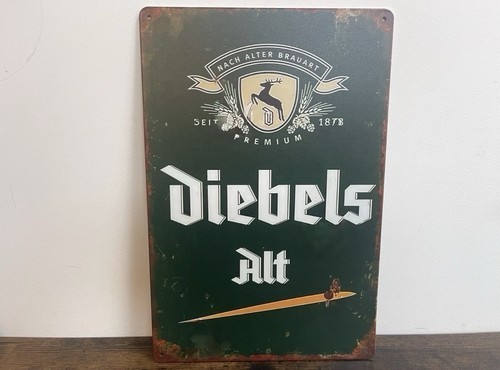 Diebels alt blechschild - alt,