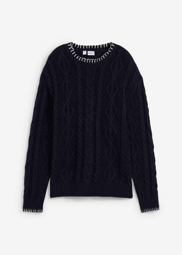 Pullover mit zopfstrickmuster - pullover,