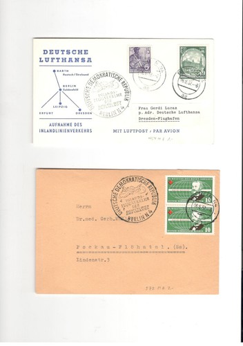 1957 deutsche lufthansa ddr - 1957,