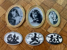 Sechs Bilder Bild Gemälde Papier ! Puppenhaus Puppenstube 1:12 dollhouse picture