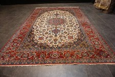 Ein handgeknüpfter Originale  Isfahan Teppich 300-200cm Tappeto Rug