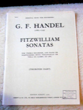 Fitzwilliam Sonaten von G. F. Händel für Altblockflöte/Klavier oder Cembalo +