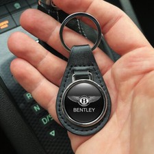 Bentley Leder Schlüsselanhänger mit silicone runden logo Key fob
