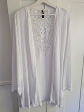 * luftig-leichter Strick-Cardigan * Spitzeneinsatz * Gr. 58/60 * ungetragen