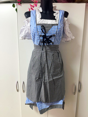 Damen dirndl blau weiß - damen,