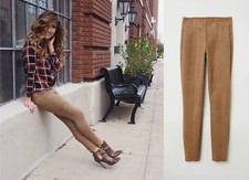 H&M CAMEL SKINNY BIKERHOSE
