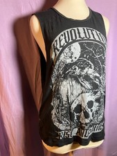 H&M Top schwarz weiß Größe