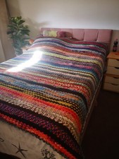  Wolldecke Tagesdecke 100q Handarbeit 