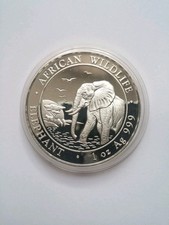 2 x 100 Schilling a 1 Unze Somalia Elefant 2010 und 2013 999er Silber