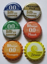 6 Kronkorken - gebraucht - Bitburger 2025