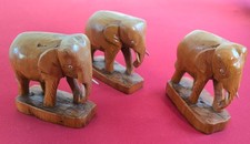 3 Stück Elefanten aus Holz