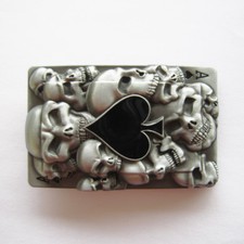 SKULL ACE Gürtelschnalle USA