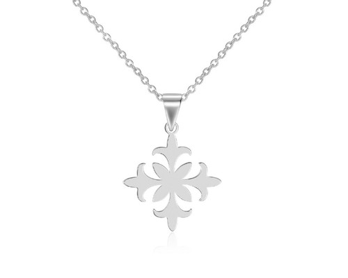 925 silber kreuz kette - silber, fleur
