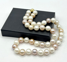 Echte Perlenkette mit 585er Goldverschluss – zart schimmernde Farben