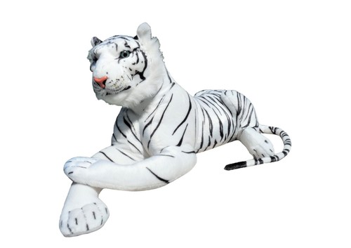 Plüschtier tiger weiss 90 - weiss,