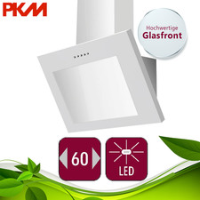 PKM Dunstabzugshaube 60cm Kopffrei Weiß LED 365 m³/h Umluft Abluft LED NEU OVP