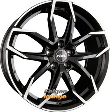 4 Alufelgen RIAL LUCCA Diamant Schwarz Frontpoliert 8x19 ET33 5x110 19 Zoll