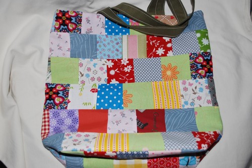 Stoffbeutel patchwork genäht - stoffbeutel,