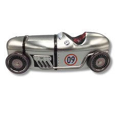 Blechdose Keksdose Gebäckdose Gebäckdose Dose Motiv Rennauto Nr. 09 Silber Dose