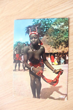 Junge barbusige Tänzerin - original Postkarte -  Afrika - Erotik - 9x14cm