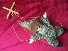 Marionette Clown dunkelgrün-beige 25 cm