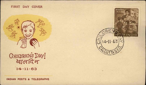 1963 indien first - day, cover