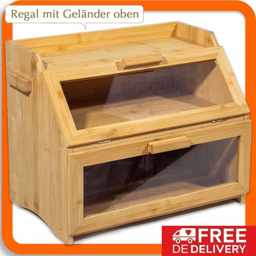 Bambus brotkasten mit - brotkasten,