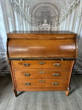 ANTIKER LOUIS SEIZE ZYLINDERSCHREIBTISCH SEKRETÄR AUS EICHE UM 1780 ROLLSEKRETÄR