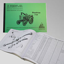 Fendt Ersatzteilliste für Dieselross F 20 Traktor Schlepper 20001