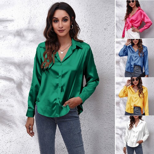 Elegante damen satinbluse - damen,