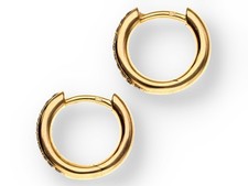 Original Bron Lux Damen Brillant Creolen Ohrringe in 750 Rosegold 0,12 ct.