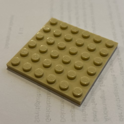 Lego bau platte 6x6 beige - platte,