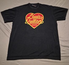 Louis Vuitton Made X Nigo T-Shirt  Blau Herren Shirt Gr. L