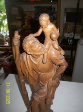 Holz Heiligenfigur, heil.Josef mit Kind , geschnitzt,wunderschön ! KIRCHE, jesus