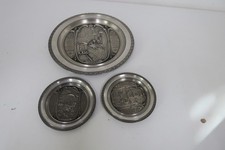 3 x WMF Zinnteller Wandteller mit Motiven von Carl Spitzweg  Ø 25 cm, 13 cm,